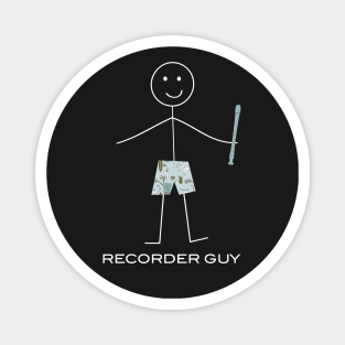 Funny Mens Recorder Design Magnet